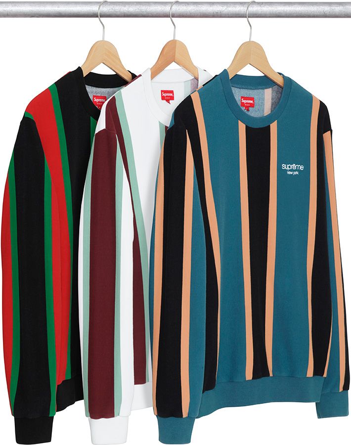 トップス Supreme Vertical Striped Pique Crewneck s-l400.jpg