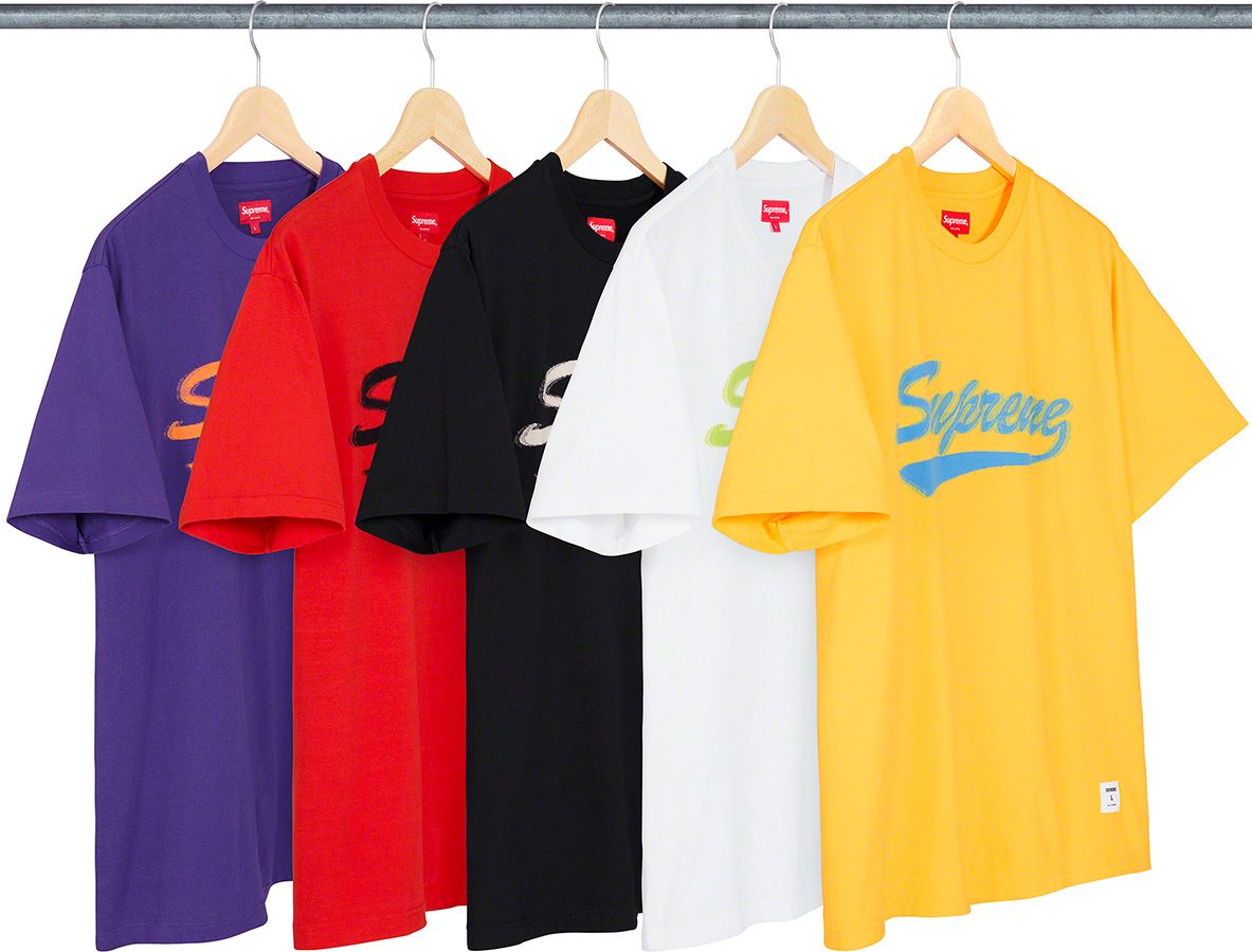 Supreme　Intarsia Script S/S Top Supreme Intarsia Script S S Top (SS20) - $68