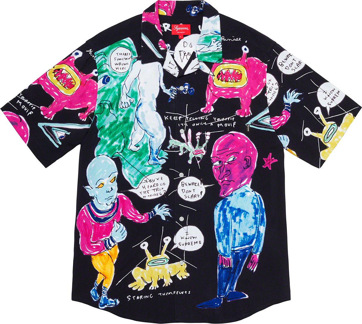 トップス supreme Daniel Johnston Rayon S/S Shirt Supreme Daniel Johnston Rayon S/S Shirt White Men's - SS20 - US
