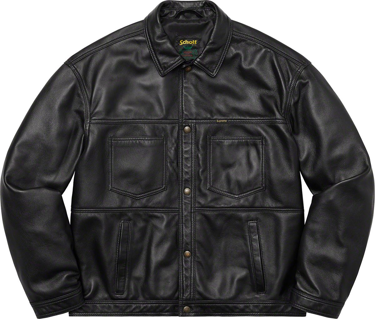 美品supreme schott leather work jacket21ss Supreme®/Schott® Leather Work Jacket – Supreme