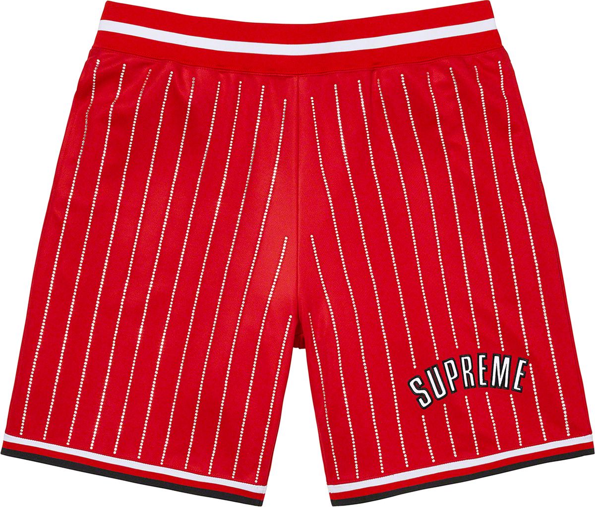 若者に人気のブランド Rhinestone Supreme – Short Basketball Stripe ウェア