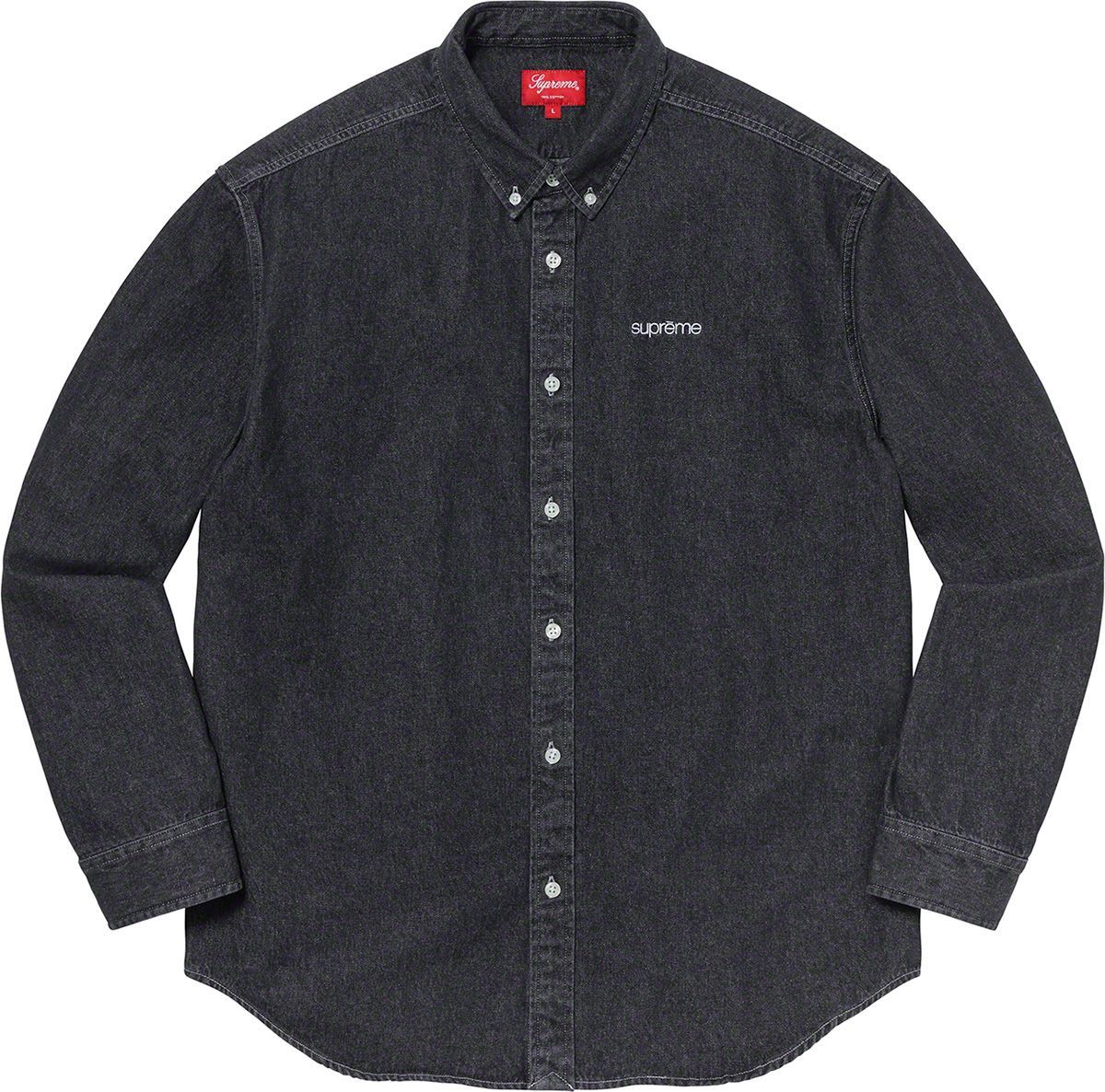 【Supreme】Classic Logo Denim Shirt Supreme Classic Logo Denim Shirt (FW20) - $128