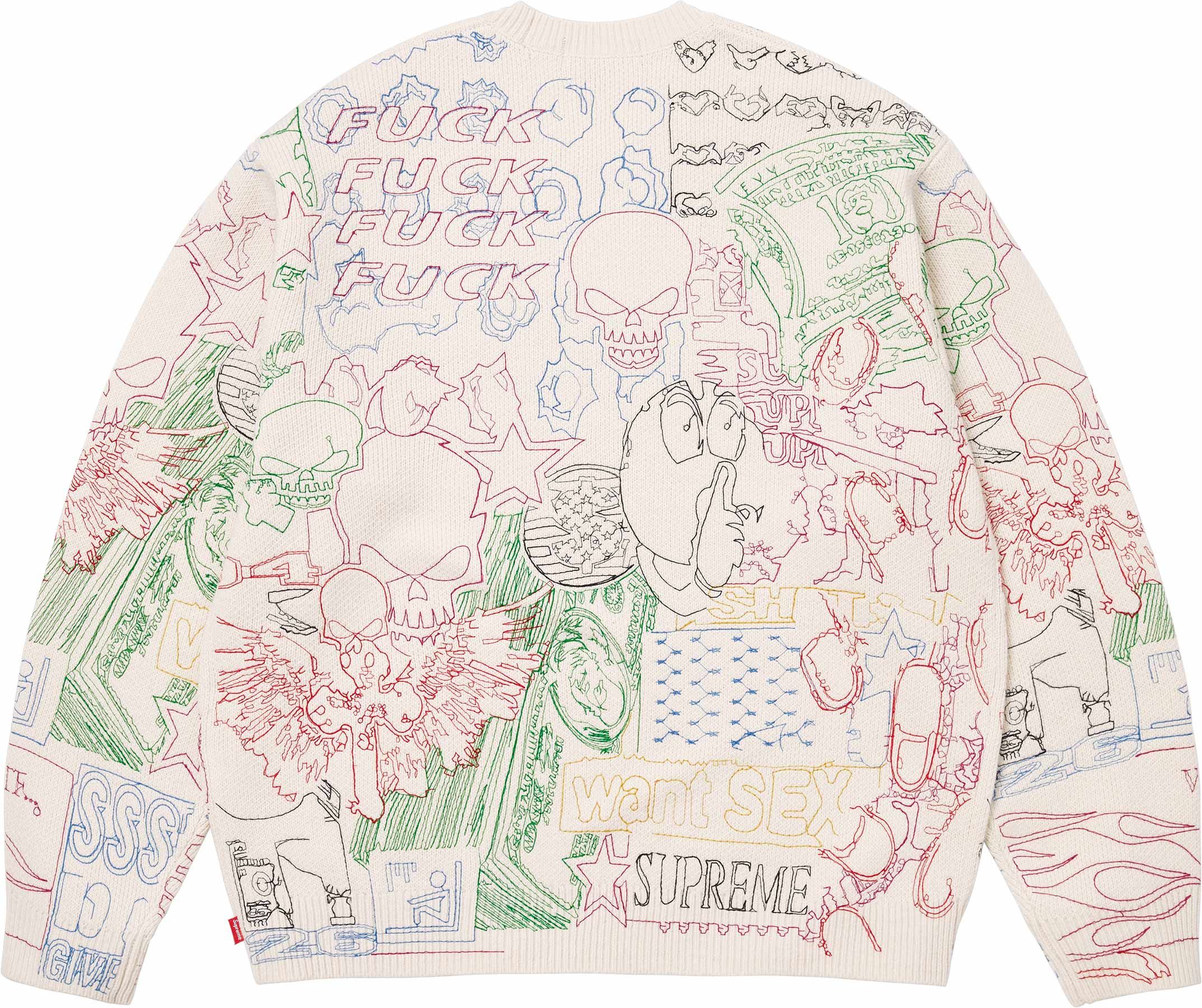 トップス Supreme Collage Embroidered Sweater S Spring/Summer 2026 Preview – Supreme