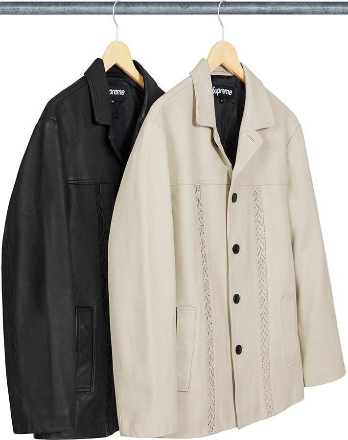ジャケット・アウター SUPREME BRAIDED LEATHER OVER COAT 21SS Spring/Summer 2021 Preview – Supreme