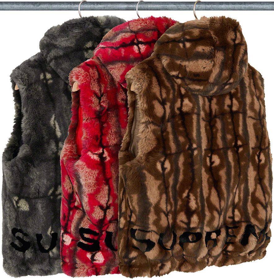 Supreme Faux Fur Hooded Vest サイズS Fall/Winter 2021 Preview – Supreme
