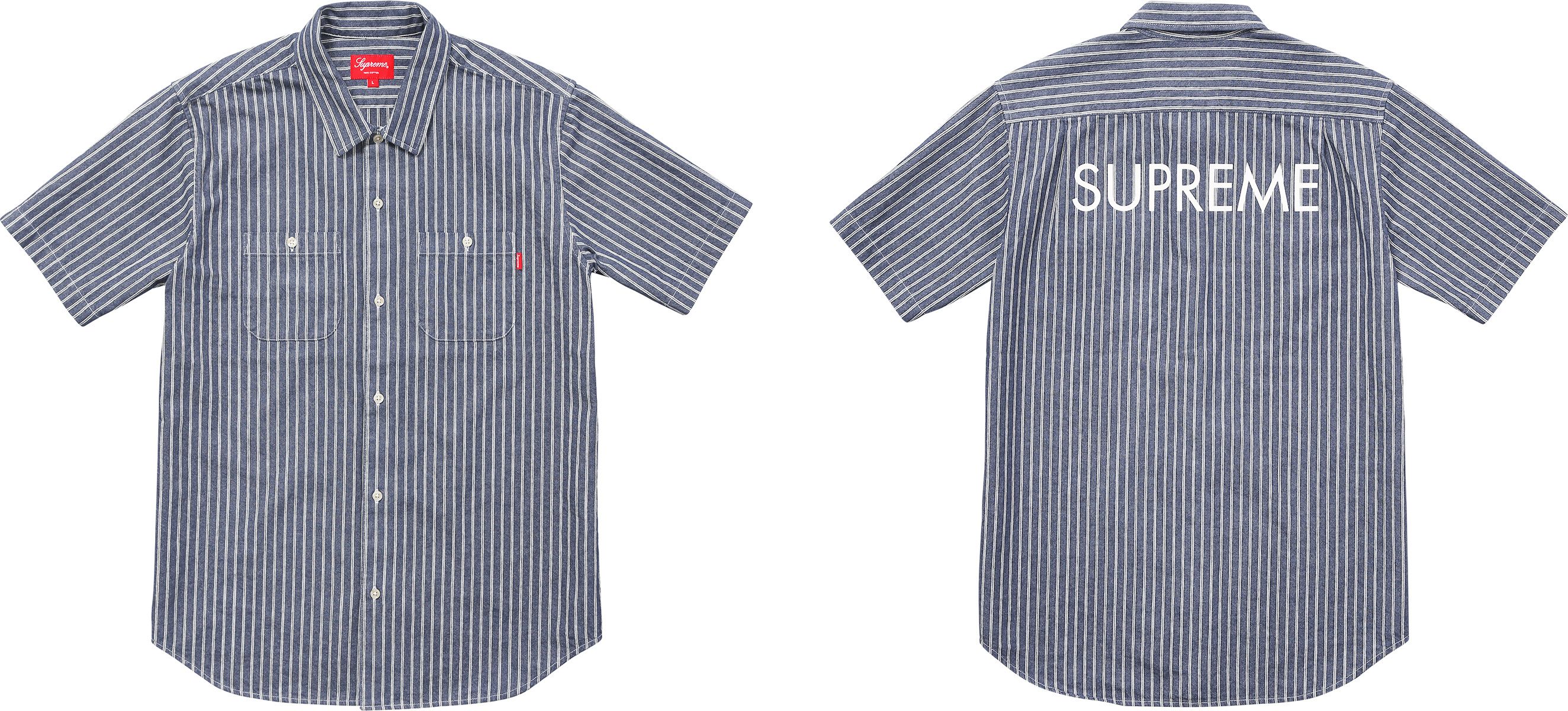 マク17SS Supreme Stripe Denim S/S Shirt Spring/Summer 2017 Preview – Supreme