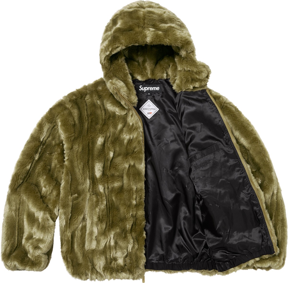 supreme Faux fur Reversible Hooded jacket size Ｌ supreme faux far reversiblefooded jacket