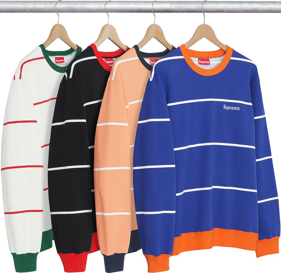 スウェット supreme striped crewneck Fall/Winter 2017 Preview – Supreme