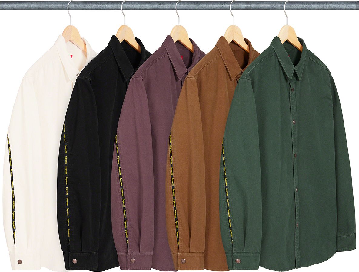 トップス Supreme Logo Taping Work Shirt DarkGreen Fall/Winter 2020 Preview – Supreme