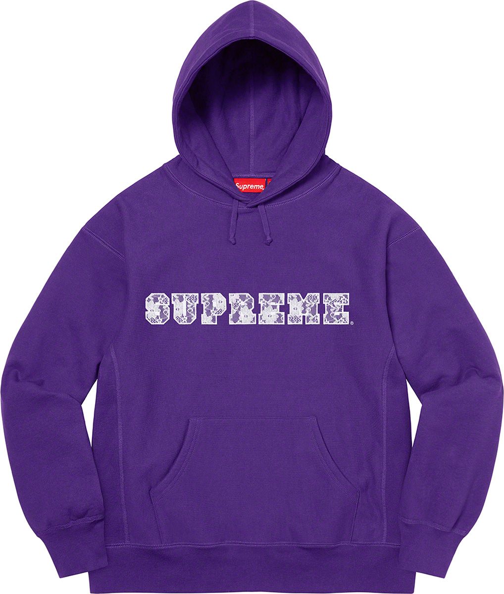 トップス supreme 22SS Lace Hooded Sweatshirt Supreme Lace Hooded Sweatshirt Black Men's - SS22 - US