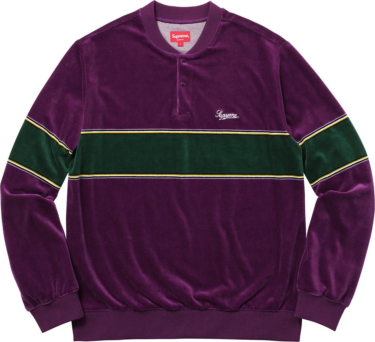 トップス Supreme velour snap Henley Tops/Sweaters – Fall/Winter 2017 Preview – Supreme