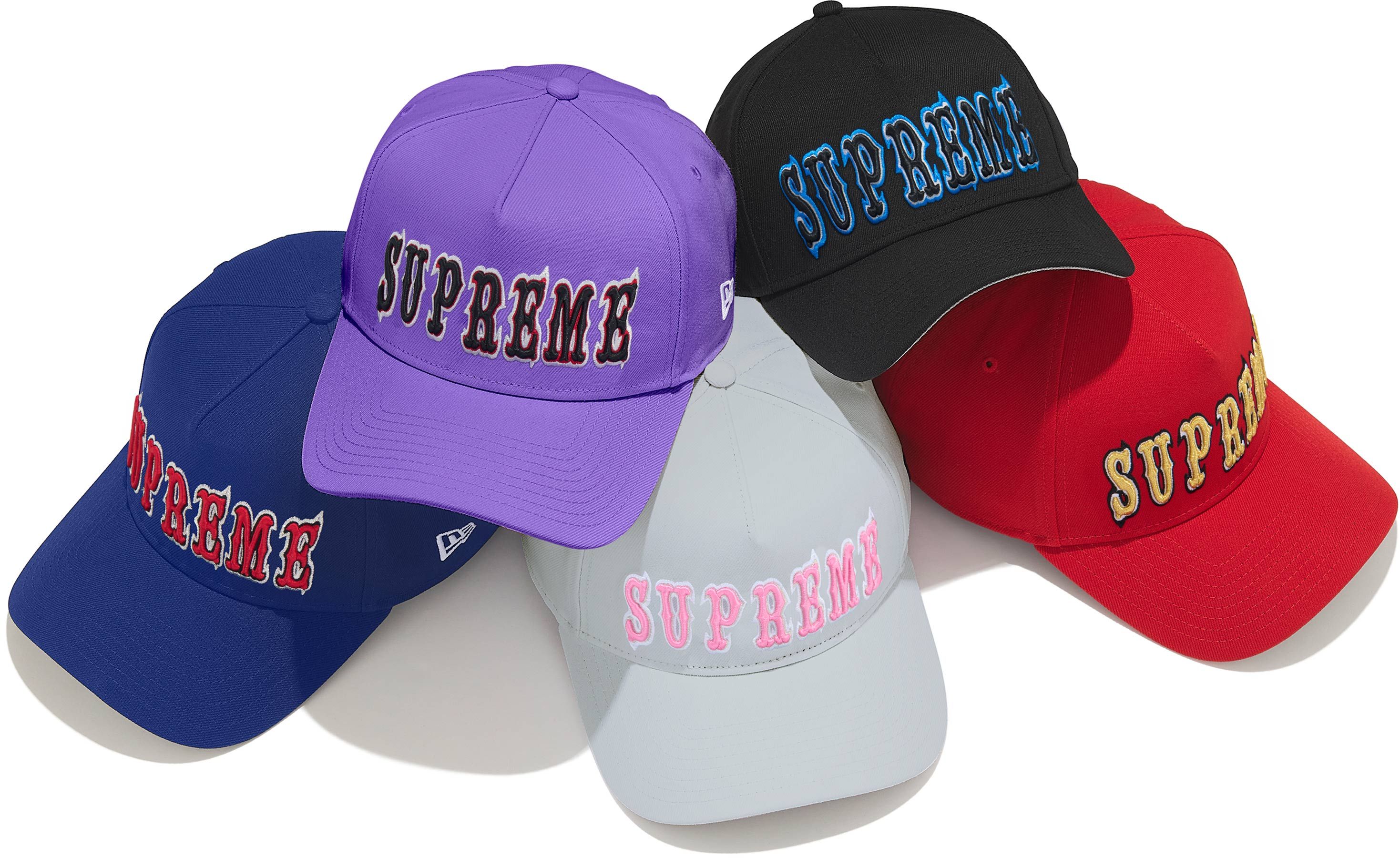 Supreme 'Pins' 5 Panel Mesh Back Hat (Blue)