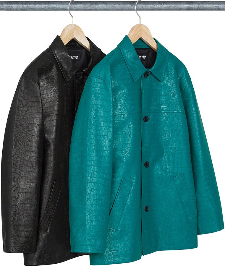 R*n様 【希少】SUPREME 22ss Faux Croc Car Coat Spring/Summer 2022 Preview – Supreme
