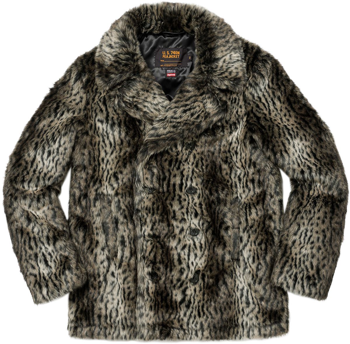 美品　Supreme Schott Fur Peacoat Leopard Fall/Winter 2017 Preview – Supreme