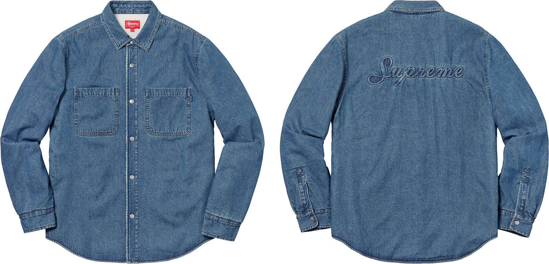 トップス supreme Sherpa Lined denim Shirt Fall/Winter 2018 Preview – Supreme