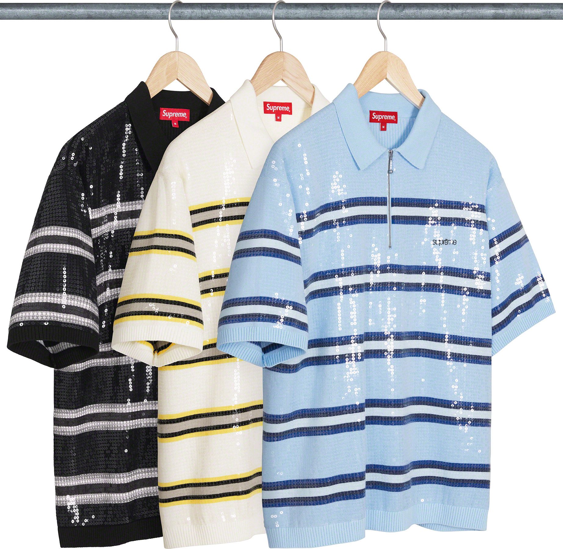 Ｄ*様 26SS supreme washed stripe polo WHIT Supreme Washed Stripe Polo Black White Navy 3colors 26SS | eBay
