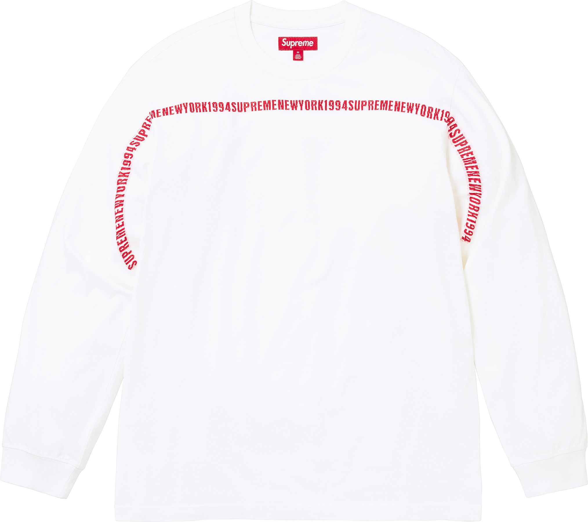 supreme Intarsia Sleeve L/S Top ロンT Supreme Intarsia Sleeve L/S Top (FW25) Black Men's - FW25 - US