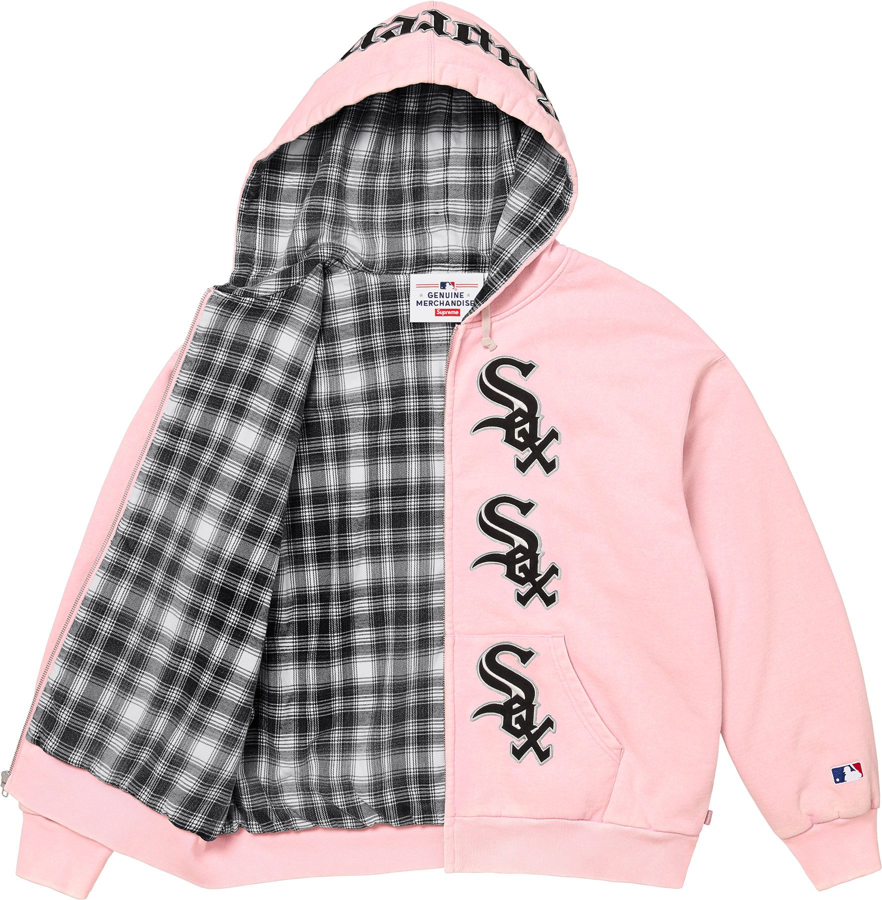 Supreme x Chicago White Sox ジップパーカー Supreme Chicago White Sox Zip Up Hooded Sweater White Men's - FW25
