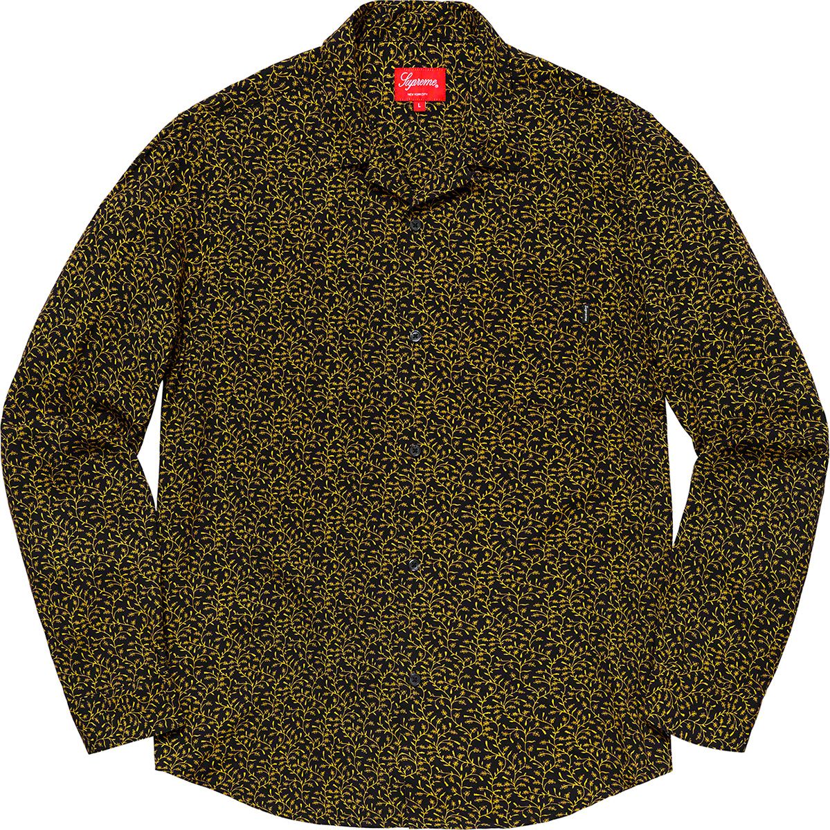 トップス Supreme Rose Buffalo Plaid Shirt 黄色 Mサイズ