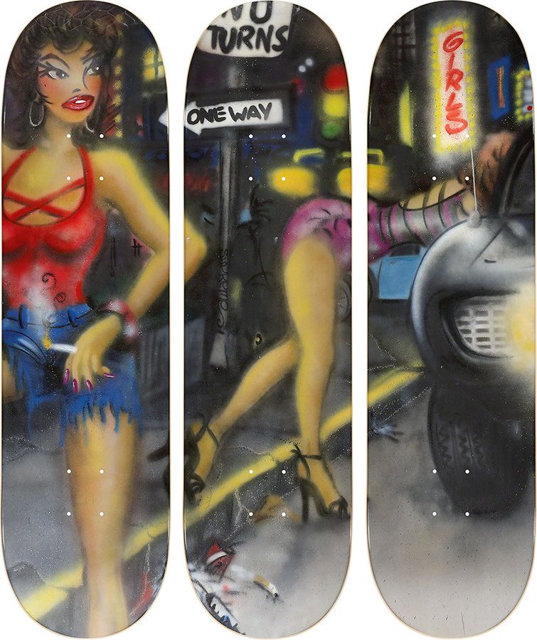 SUPREME×NewYorkYankeesSkateboard DeckBro Supreme New York Yankees Skateboard Deck Navy/White Set - US