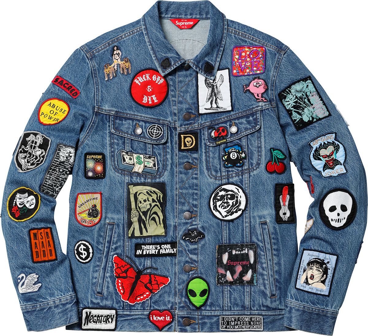 【052.52.34】希少 Supreme ☆Patches Denim Spring/Summer 2018 Preview – Supreme