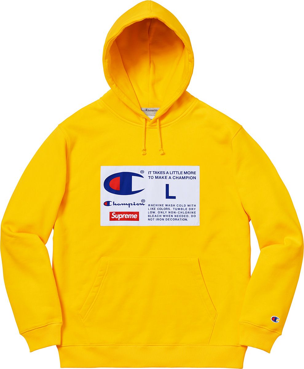 Supreme × Champion Label Hooded Sweatshi Fall/Winter 2018 Preview – Supreme