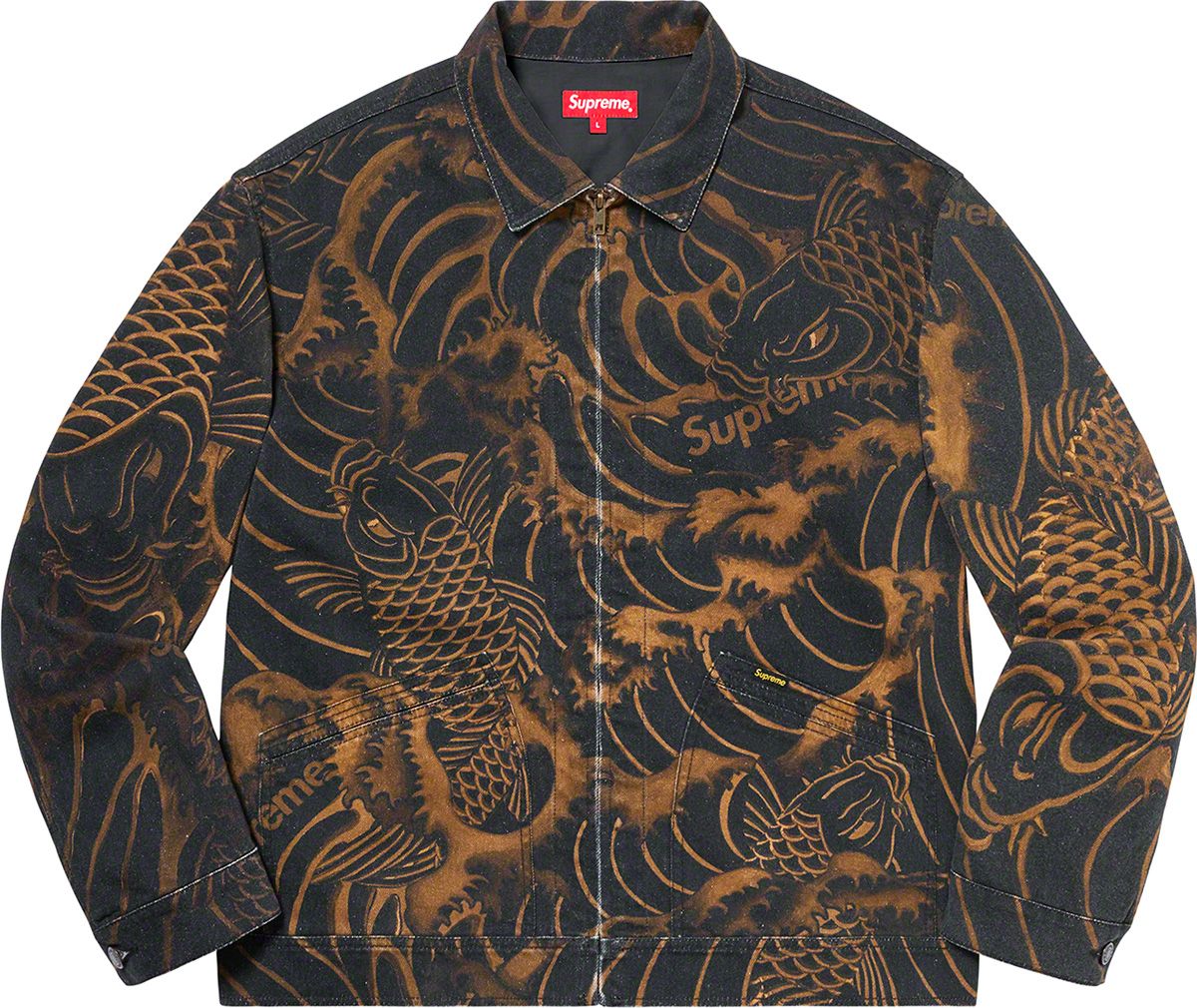 希少 美品 Supreme 20SS Waves Work Jacket Supreme Waves Work Jacket Multicolor Men's - SS20 - US
