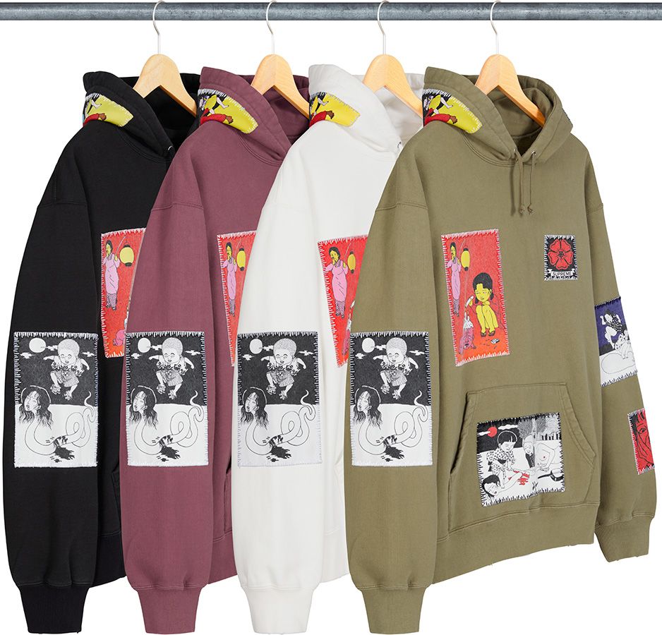 トップス Supreme x Toshio Saeki Distressed Hoodie Supreme x Toshio Saeki Hooded Sweatshirt Size S FW20 from JAPAN