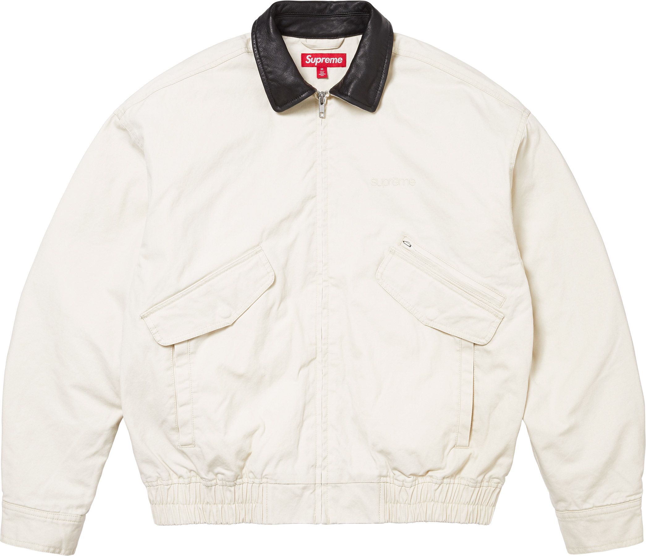 ジャケット・アウター Supreme 20AW Leather Collar Work Jacket Supreme-Leather-Collar-Utility