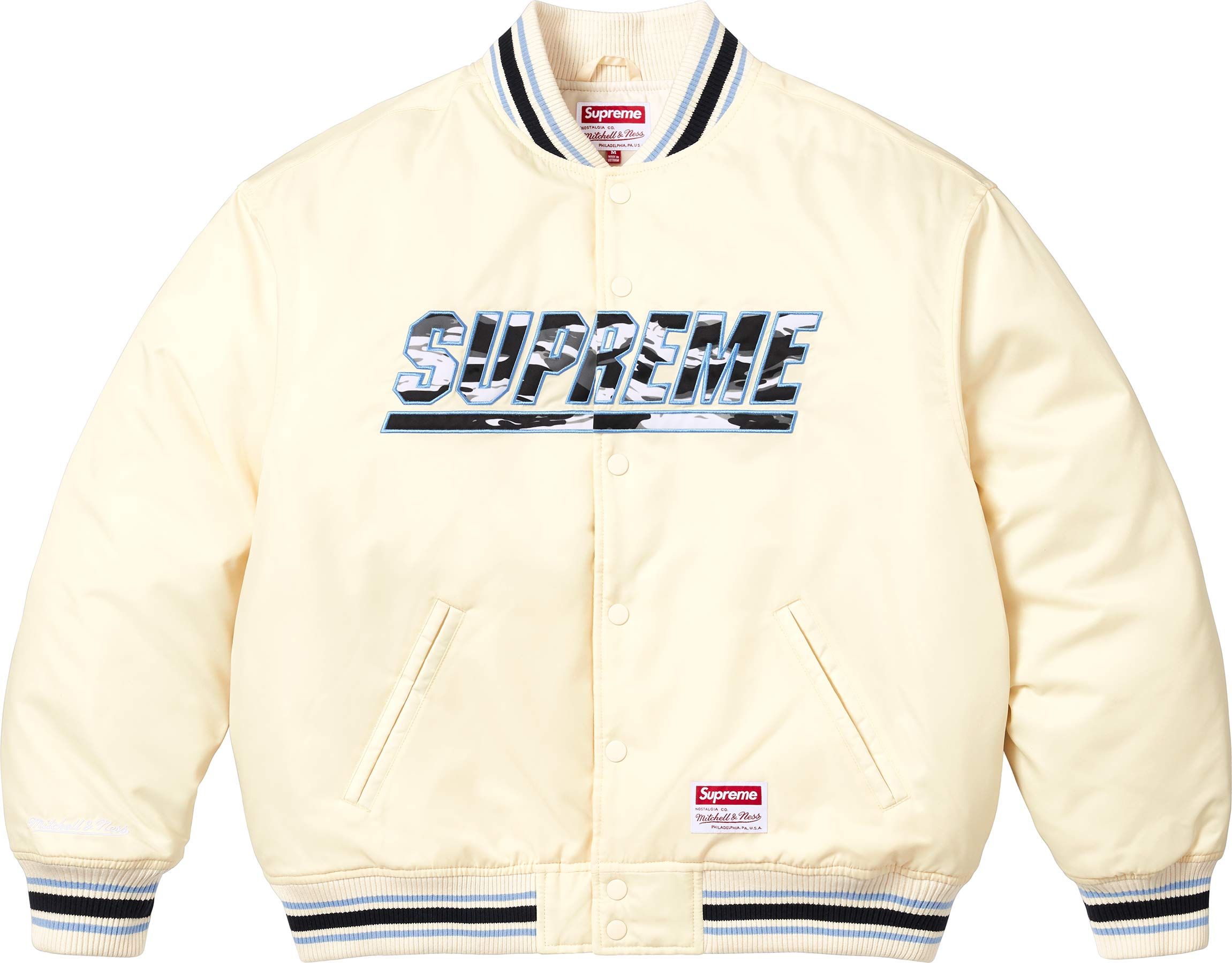 ジャケット・アウター Supreme Mitchell & Ness Camo LogoVarsity Spring/Summer 2025 Preview – Supreme