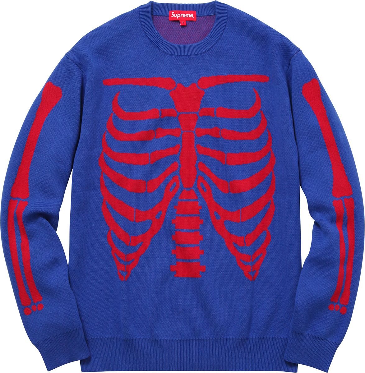 SUPREME17SS Bones Sweater Blue 青 XL Spring/Summer 2017 Preview – Supreme