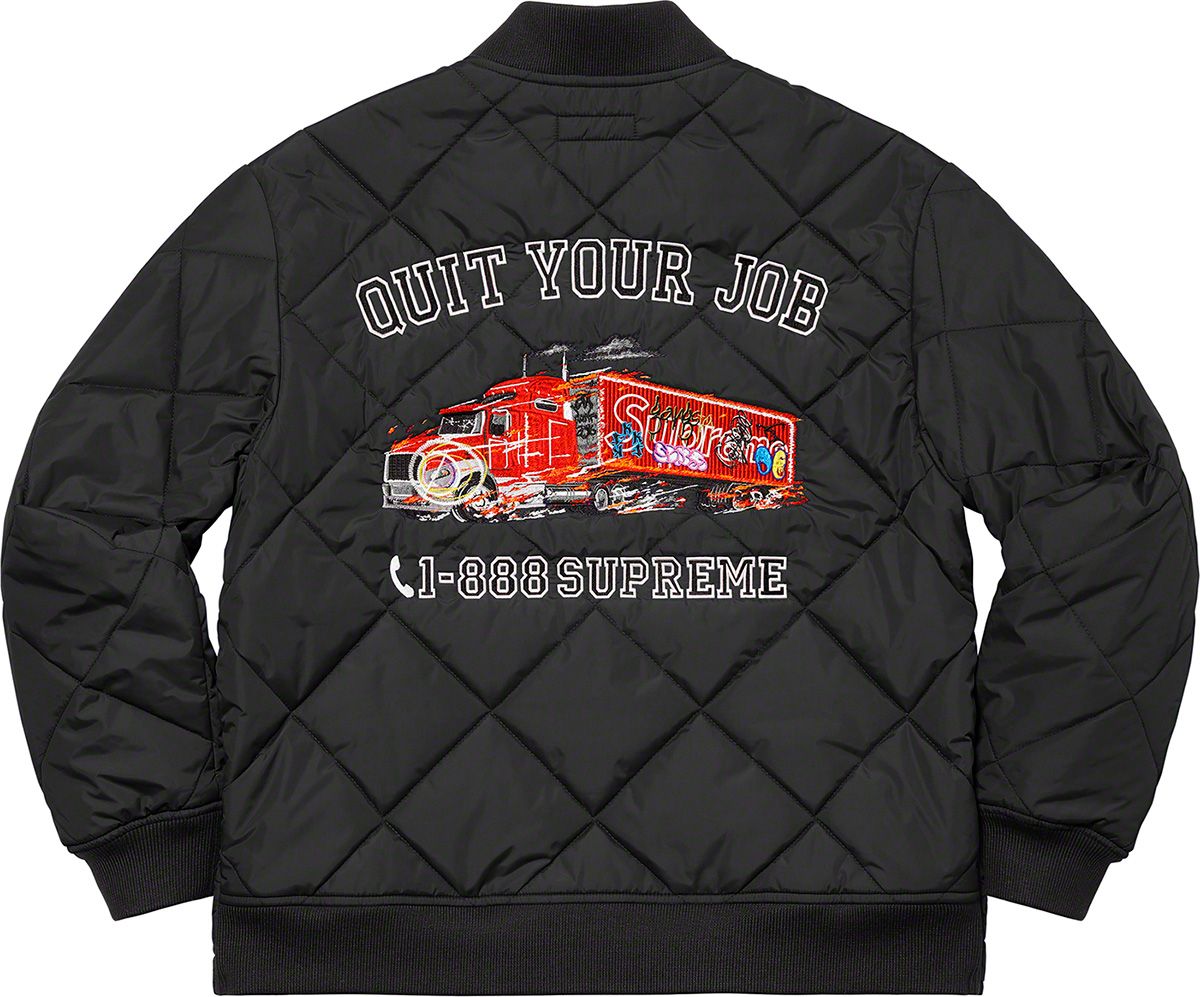 シュプリーム quit your job quilted work jacket Fall/Winter 2021 Preview – Supreme