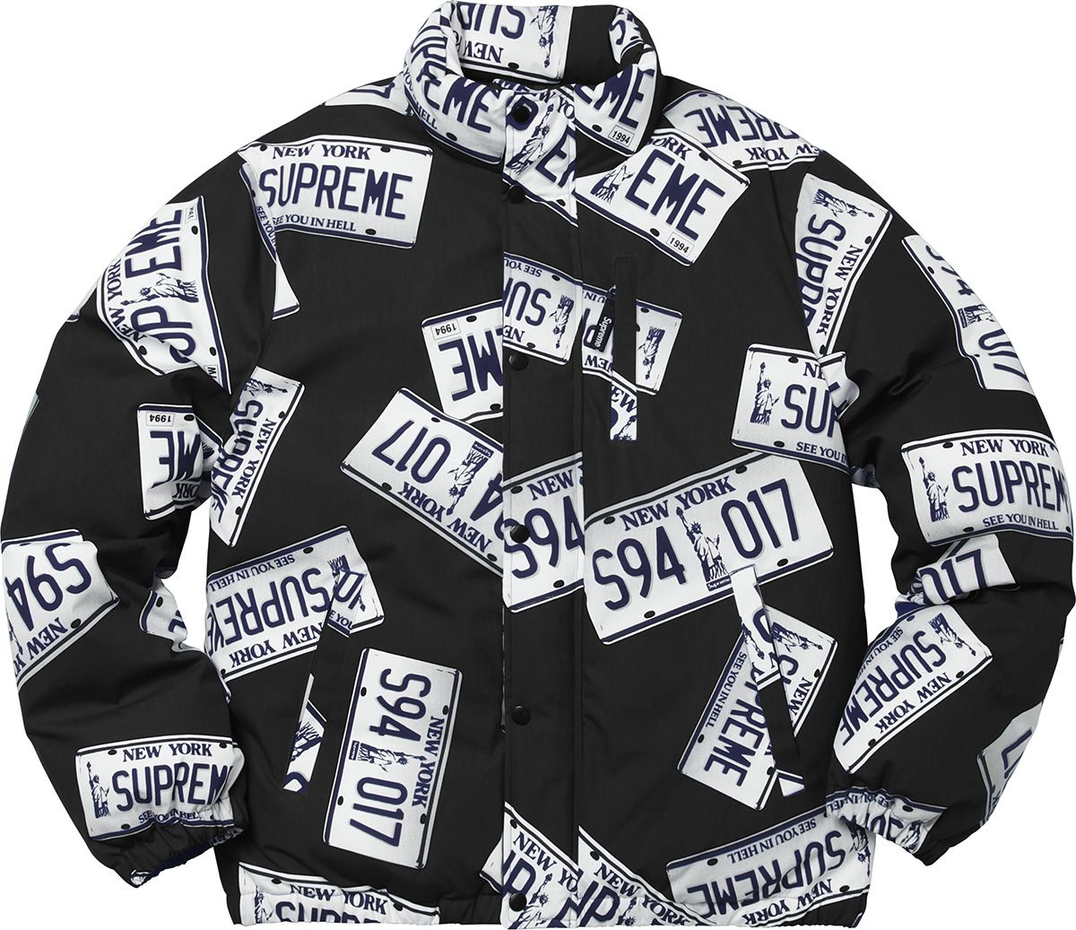 ダウンジャケット License Plate Puffy Jacket Fall/Winter 2017 Preview – Supreme