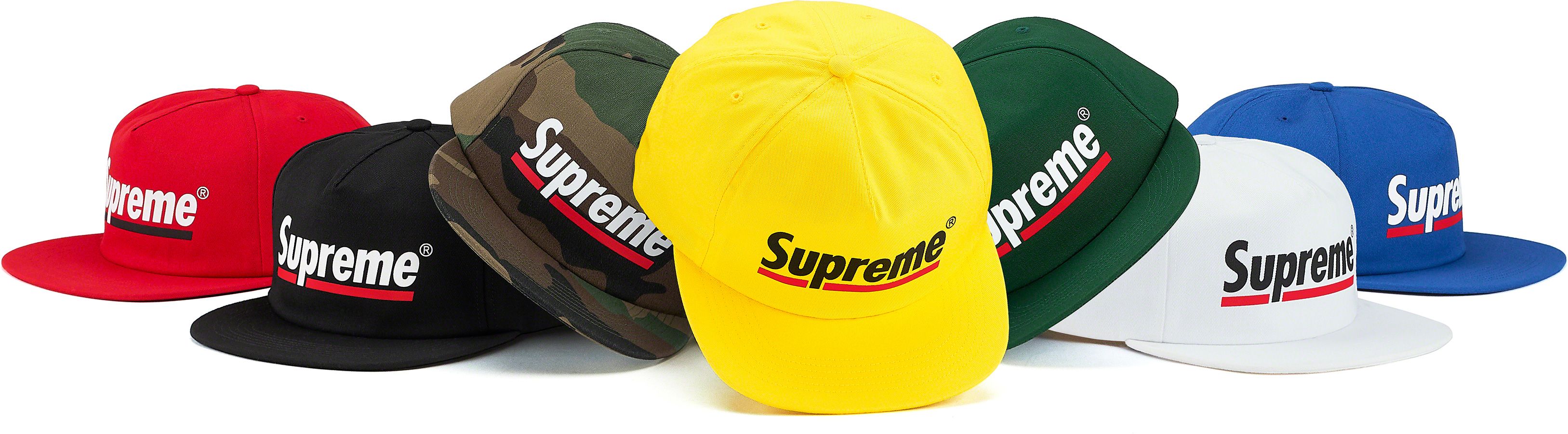 ほぼ新品 Supreme Underline 5-Panel ブラック 20ss Supreme（シュプリーム） 20SS Underline 5-Panel Cap アンダーライン