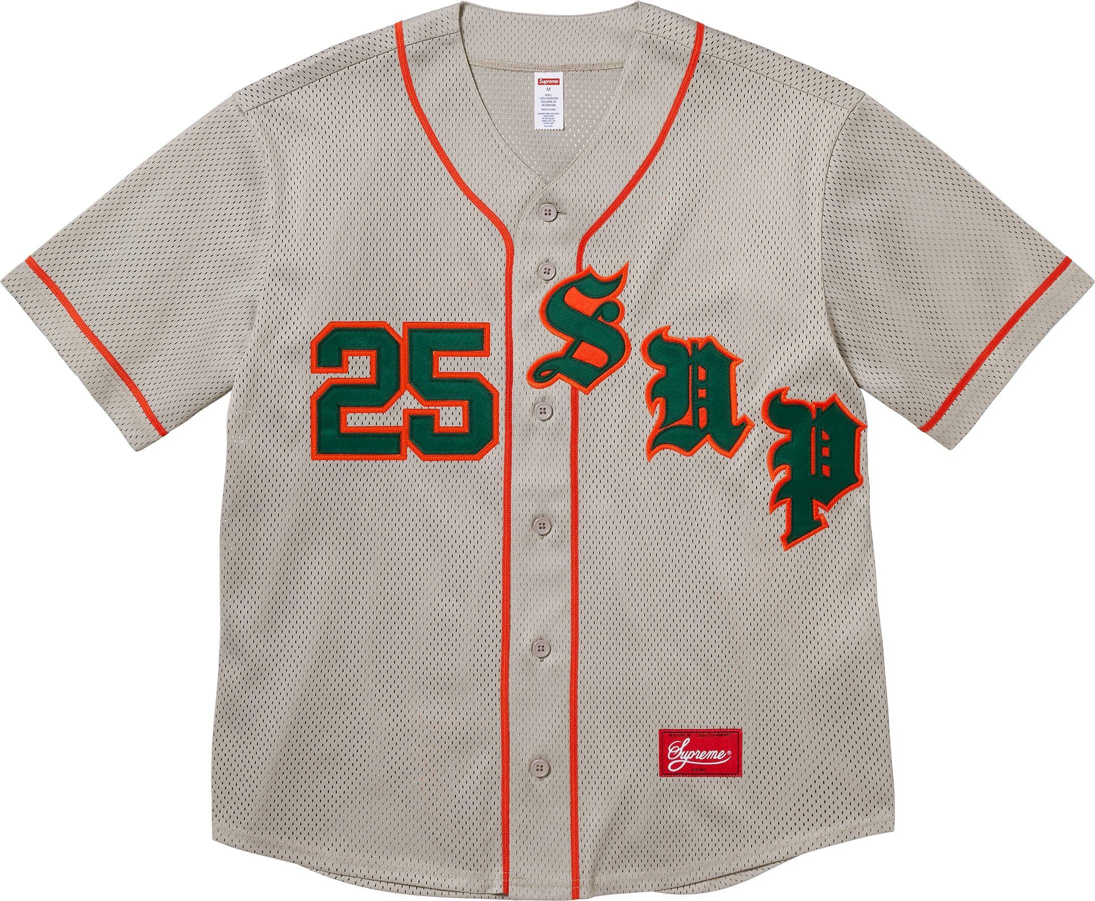 新品　Supreme OId EngIish BaseballJersey XL Spring/Summer 2025 Preview – Supreme