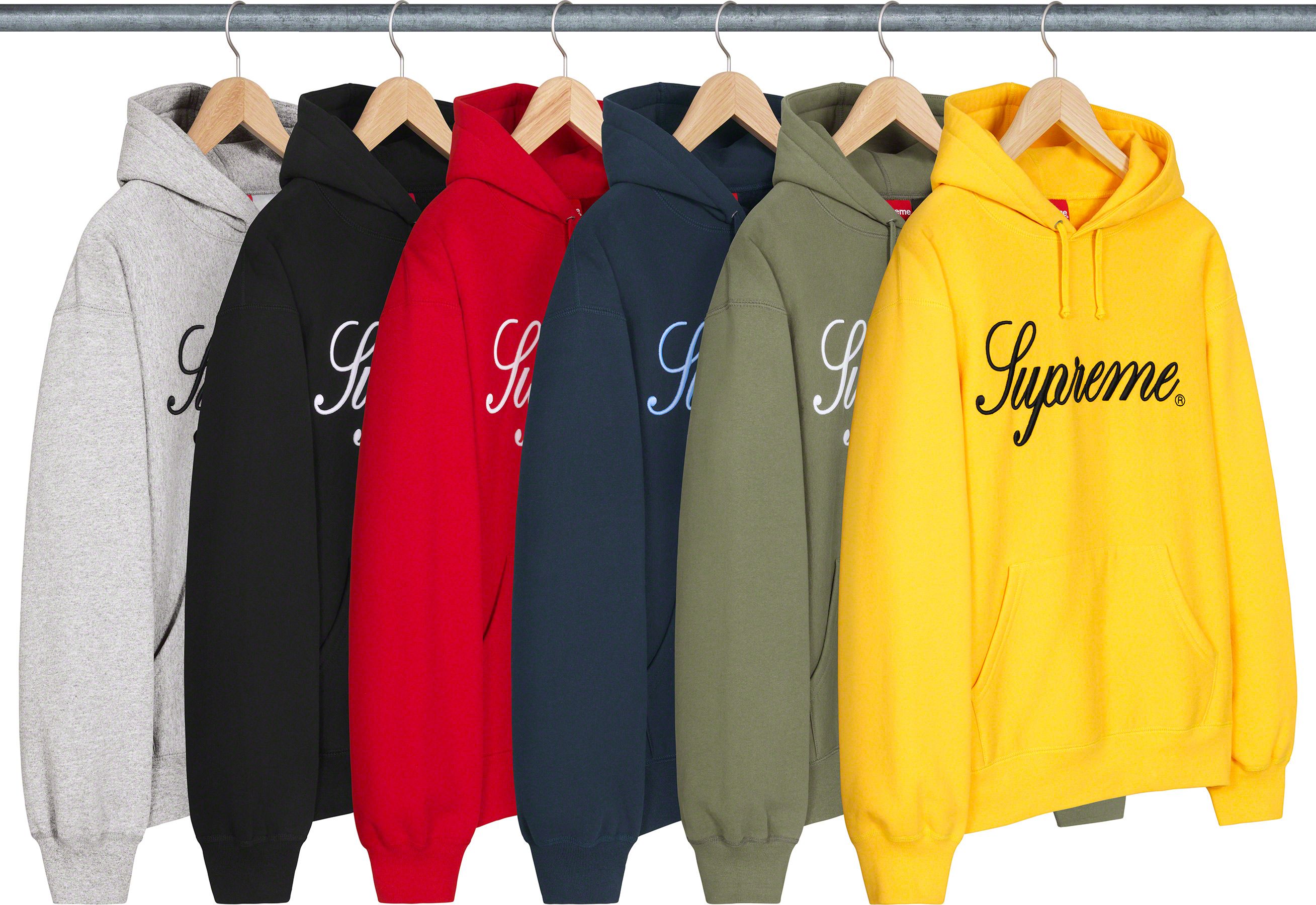 トップス Supreme raised script hooded sweatshirt Supreme Raised Script Hooded Sweatshirt Yellow Men's - FW23 - US