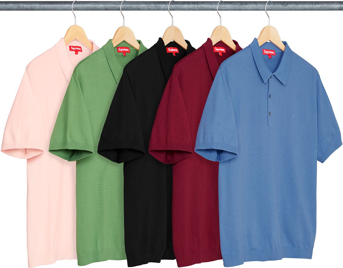 supreme コットンニットポロ 黒 M knit polo Supreme シュプリーム 23AW Small Box Polo Sweater スモールボックス