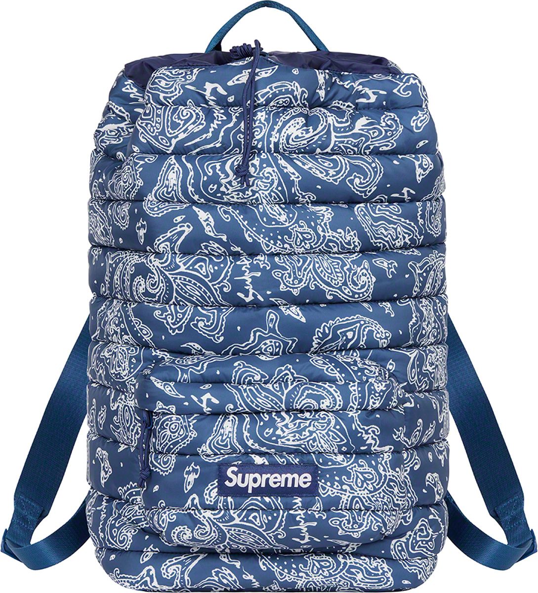 バッグ Supreme 22AW Puffer Backpack Supreme Puffer Backpack Black - FW22 - US