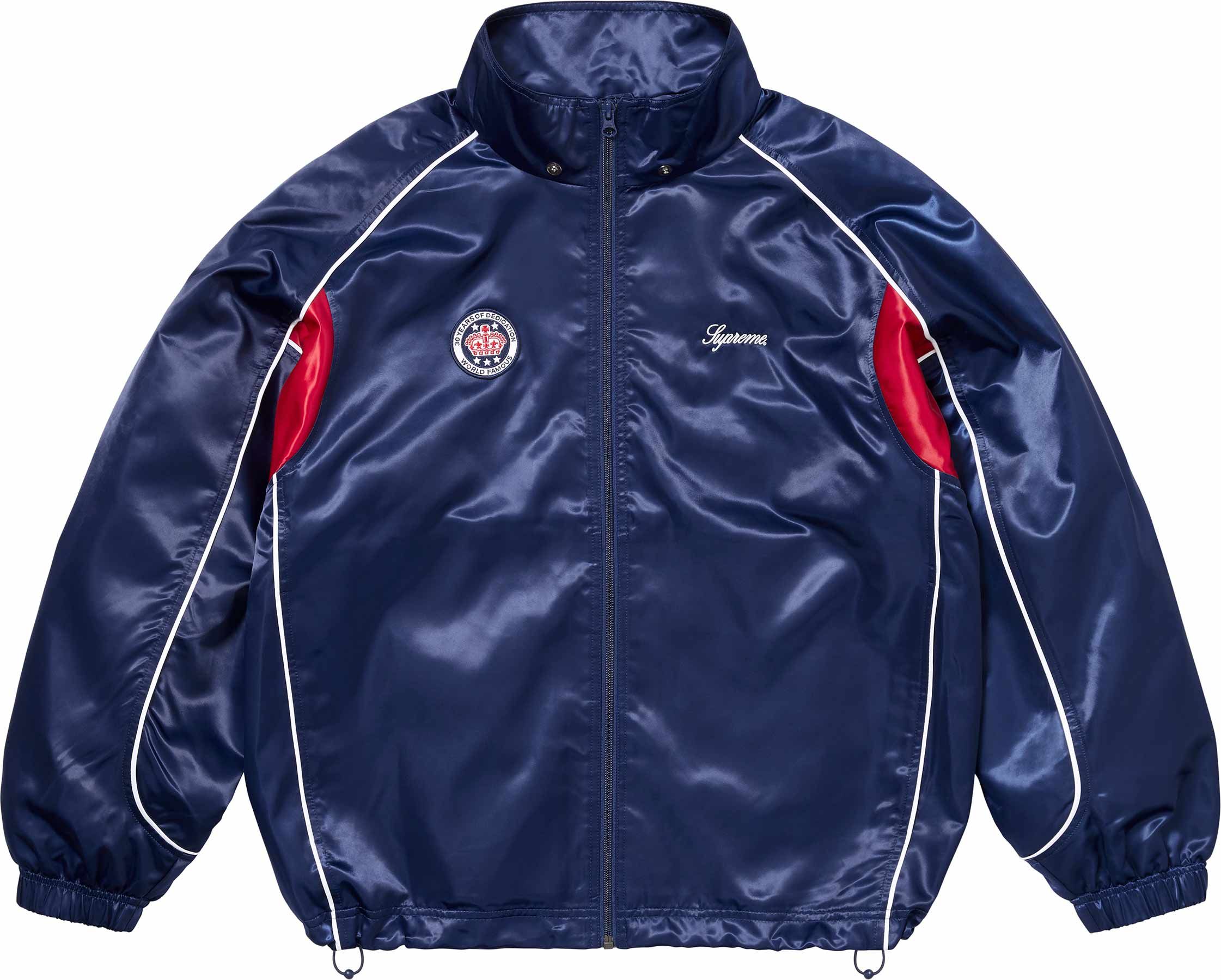 Supreme Satin Hooded Track Jacket ブルー Spring/Summer 2024 Preview – Supreme
