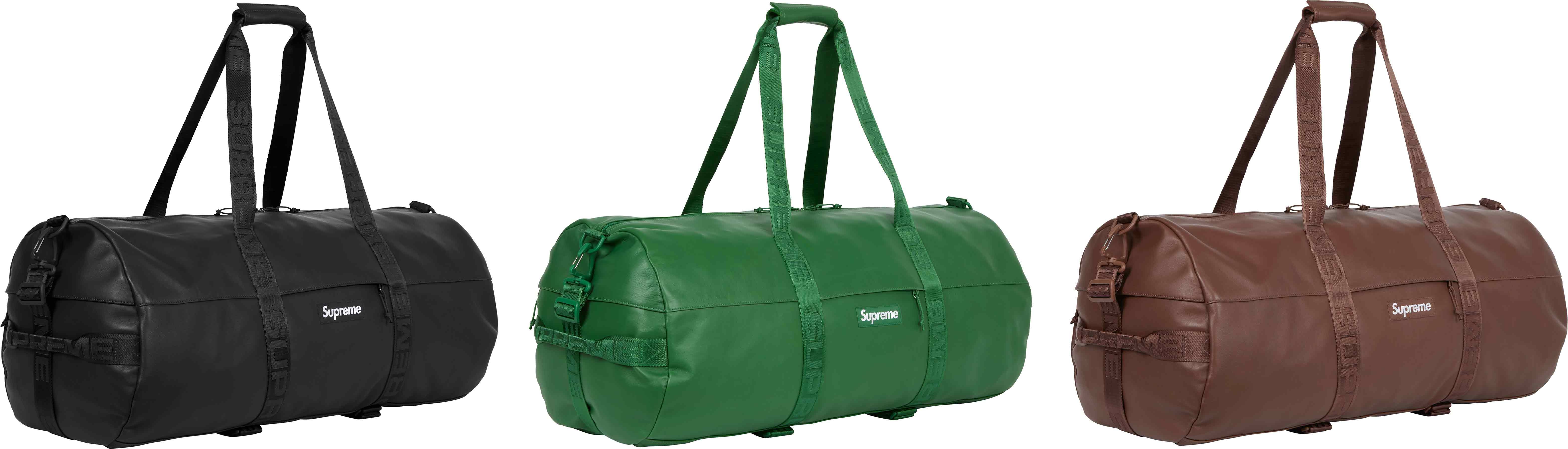 supreme Leather Duffle Bag 42ℓ 最安値 Leather Duffle Bag Brown - FW24 - US