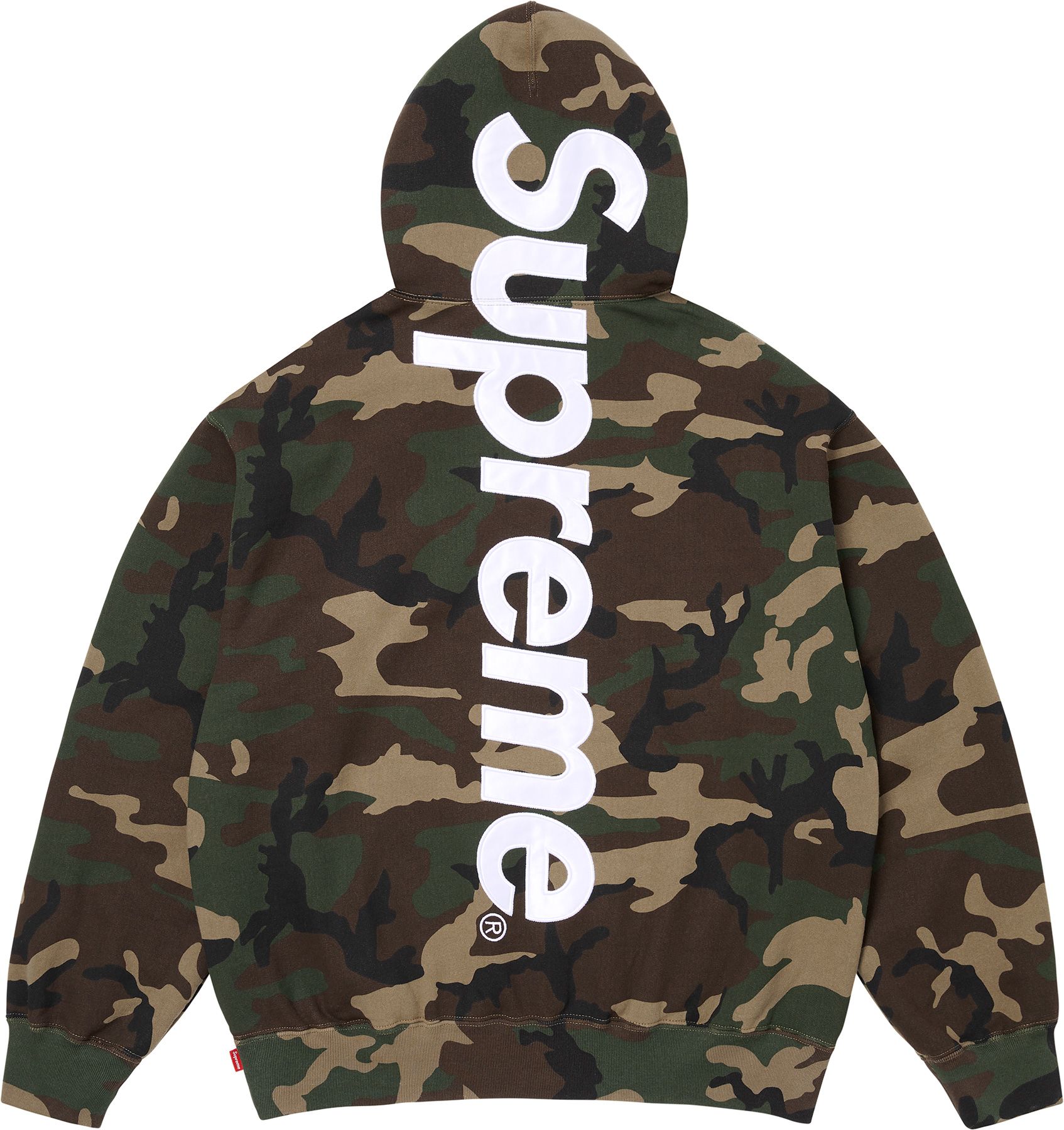 Y*様 Supreme Satin Apique Hooded Sweatshi Supreme Satin Appliqué Hooded Sweatshirt Black Men's - FW22 - US