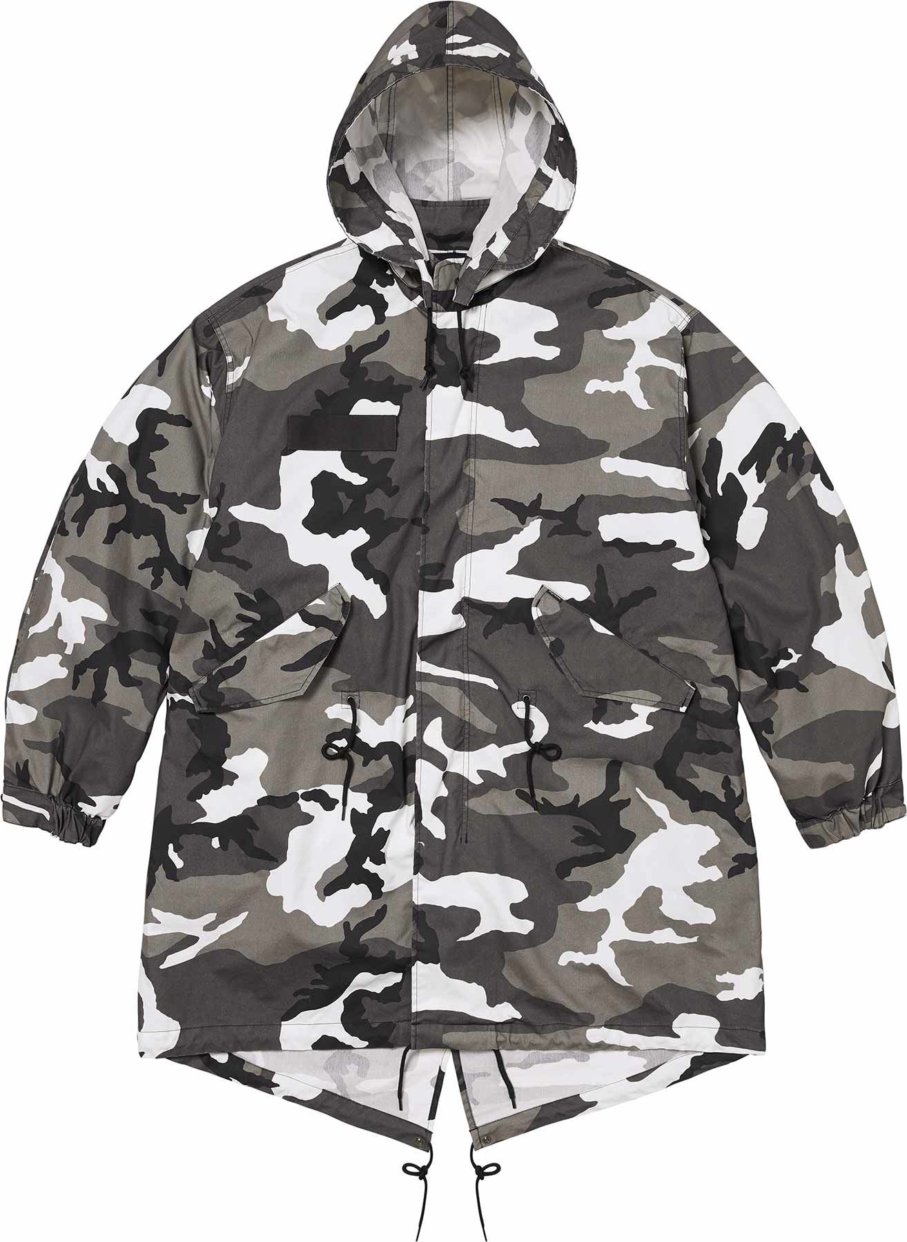 【Supreme】24SS Futura Fishtail Parka Supreme x Futura Fishtail Parka 'Black White Grey' SUP-SS24-016