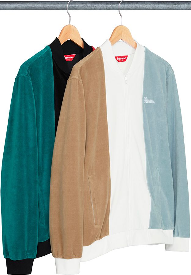 ジャケット・アウター 18ss Supreme Velour Zip Up Jacket L Spring/Summer 2018 Preview – Supreme