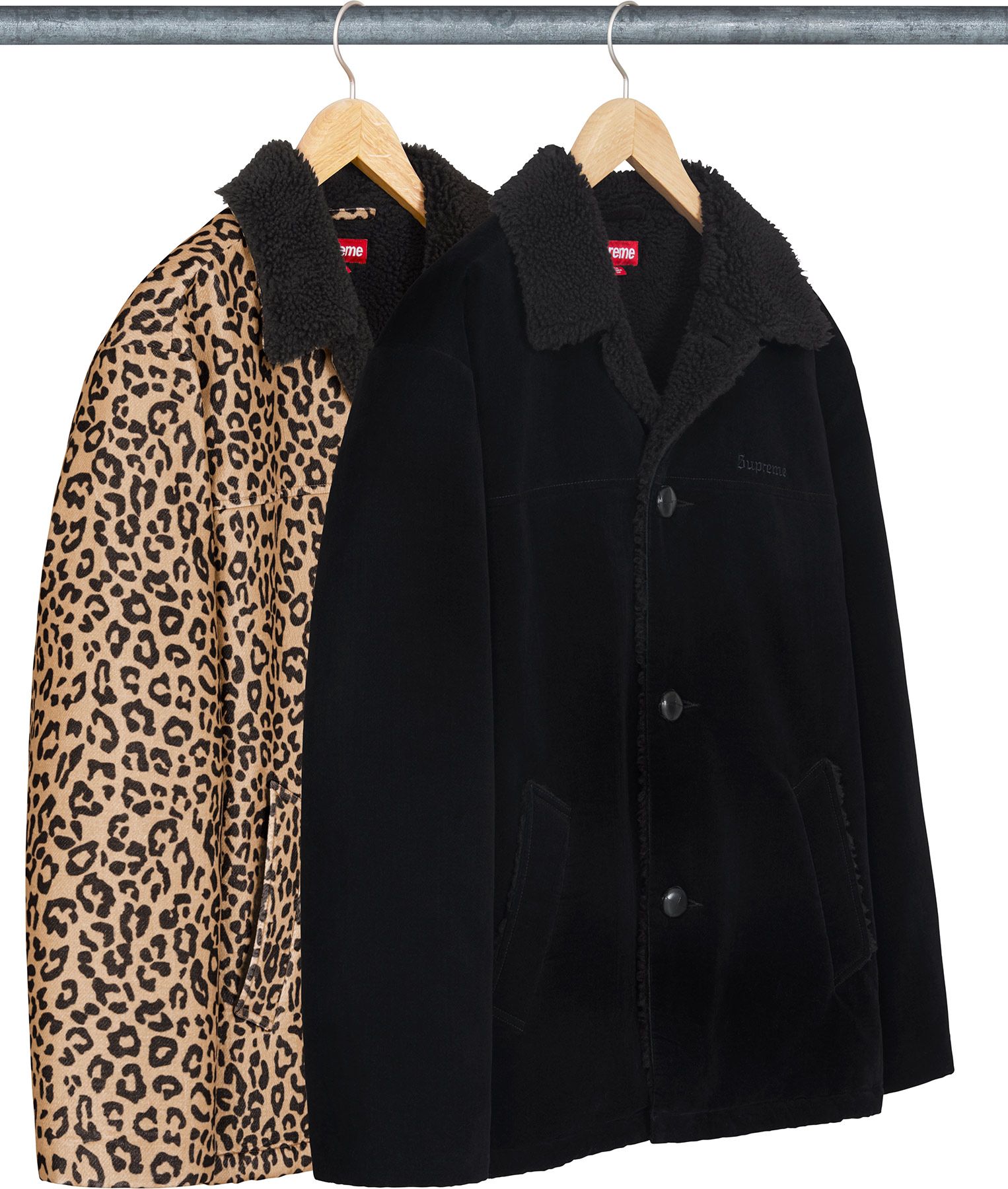 ジャケット・アウター Supreme Kindermann Uncut Corduroy Coat Supreme Kindermann Uncut Corduroy Car Coat Leopard Men's - FW24 - US