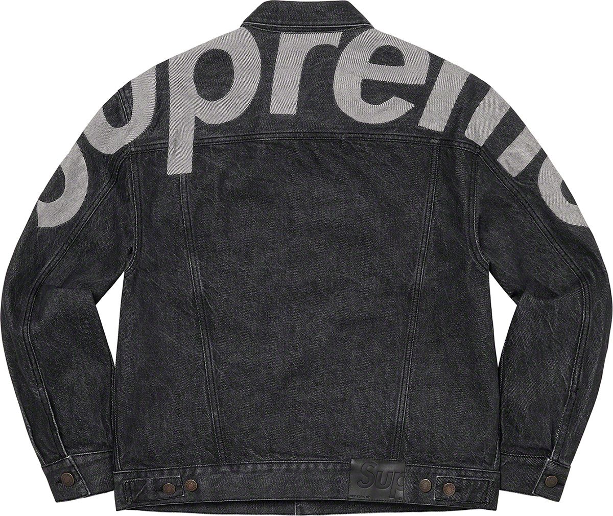 家電 Supreme Inset Logo Denim Trucker Jacket Supreme Inset Logo Denim Trucker Jacket Washed Blue Men's - SS22 - US