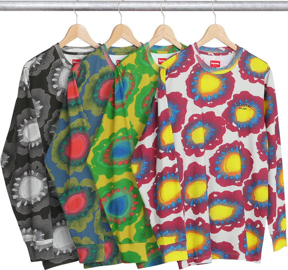 シュプリーム Supreme Painted Flower L/S Tee Spring/Summer 2017 Preview – Supreme