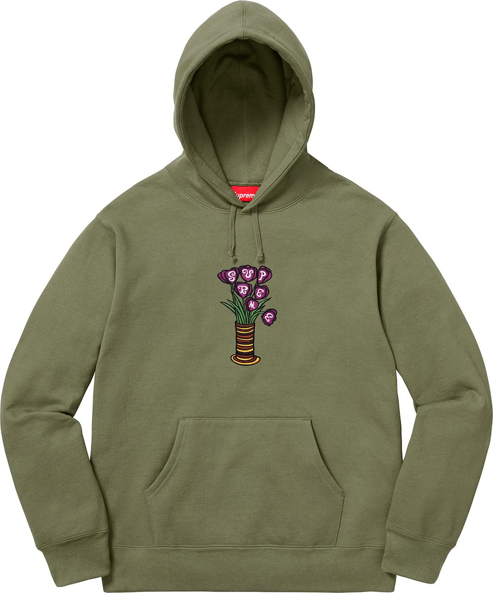 Supreme Flowers Hooded Sweatshirt S 即日発送 Supreme Flowers Hooded Sweatshirt Bright Royal メンズ - FW18 - JP