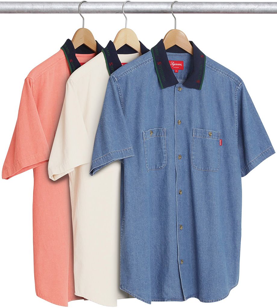 シャツ Rib Collar S/S Denim Shirt/supreme Spring/Summer 2017 Preview – Supreme
