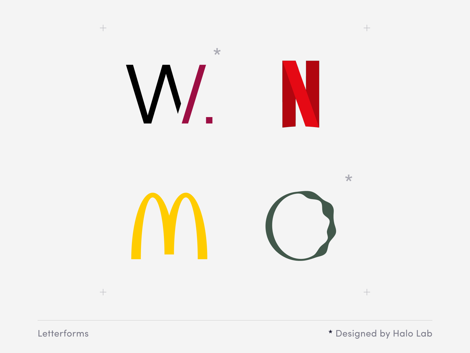 Letterforms look well both as app icons and on printed products