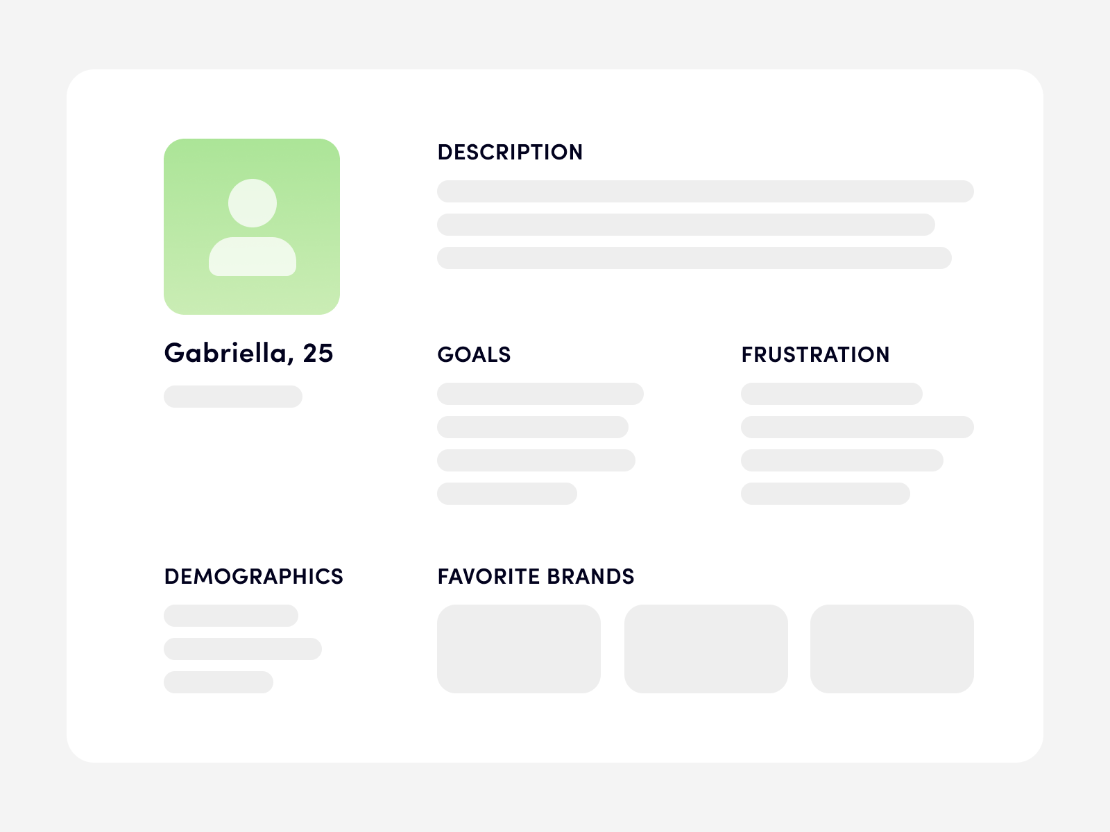 By creating user personas, product developers can better understand their target users